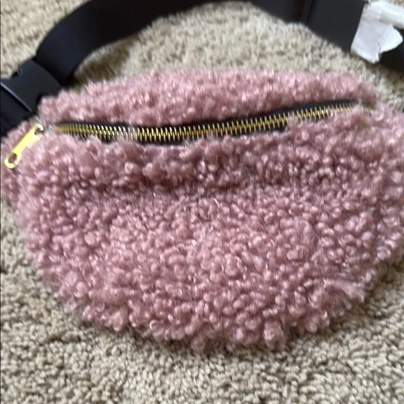 Icing Pink Fuzzy Belt Bag - Picture 2 of 5